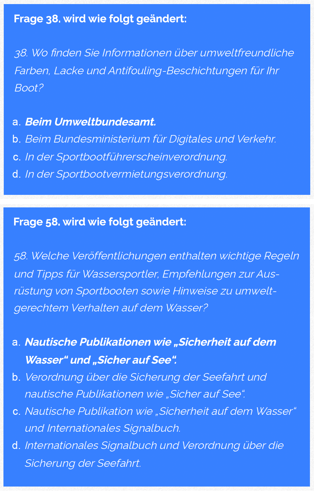 Prüfungsfragen zum Thema Umwelt