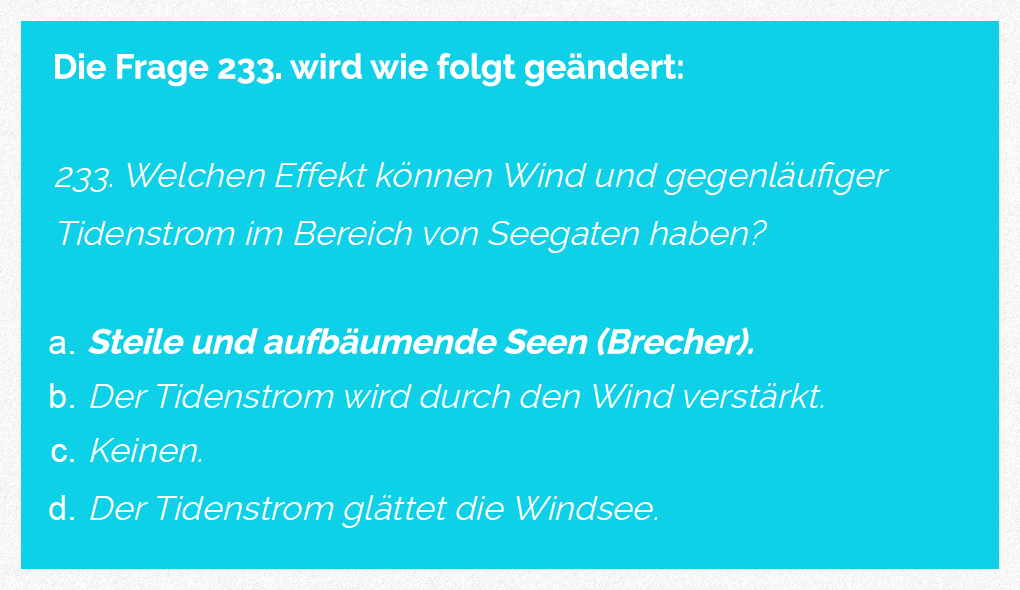 Prüfungsfrage zum Thema Seegat